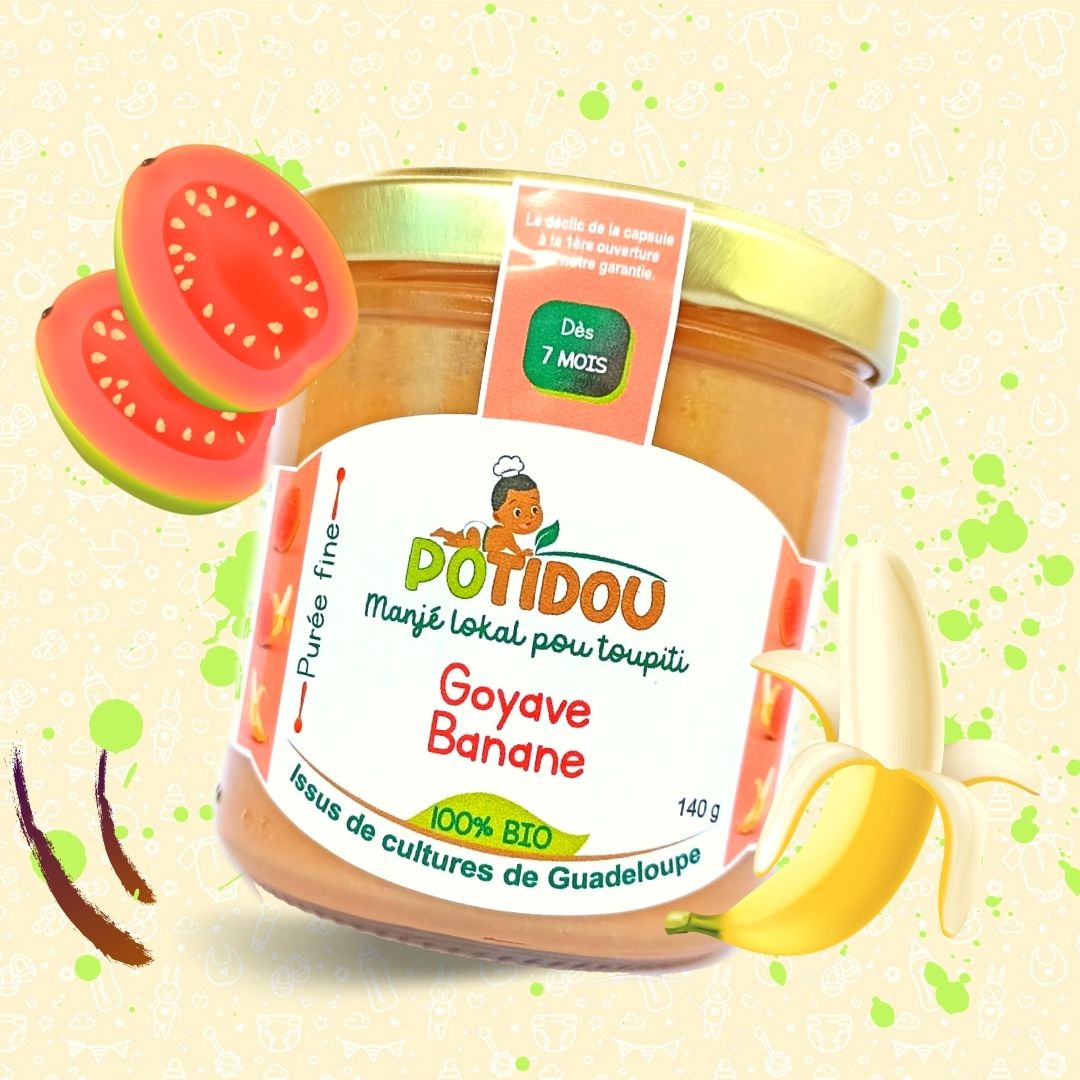 Goyave Banane Petits Pots Desserts Bébés de des Antilles